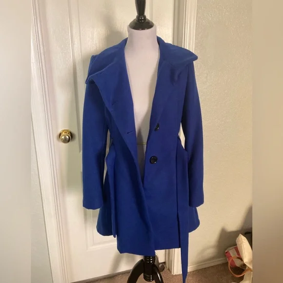 Steve Madden belted long peacoat - Picture 9 of 13
